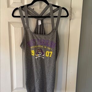 Gray East Carolina University Tank Top